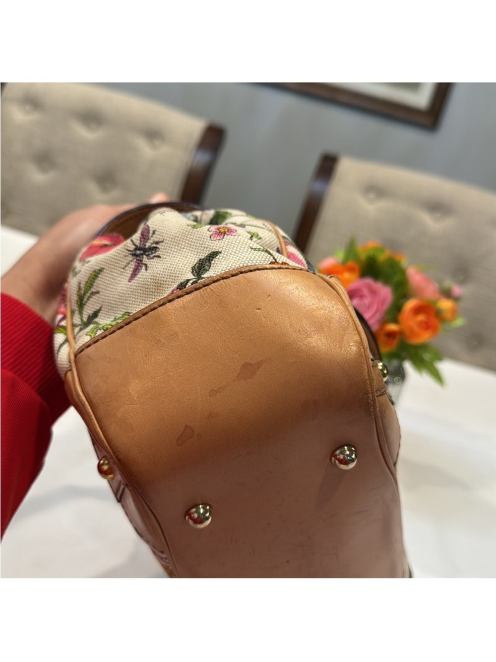 Authentic Gucci Flora Bamboo Top-Handle bag - Picture 3 of 12